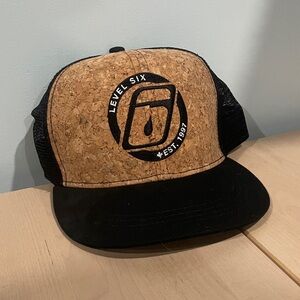 Level Six Cork and Black Trucker Hat